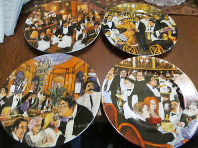 *Set Of 4 GUY BUFFET Crate n Barrel Ceramic Salad Plate Dish restaurant cafe