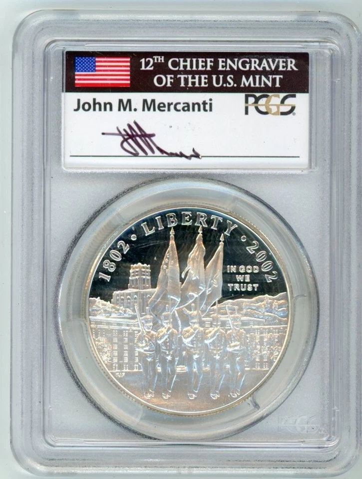2002W WEST POINT COMMEMORATIVE $1 PCGS PR69DCAM Cert. 26881558 - Image 2 of 2