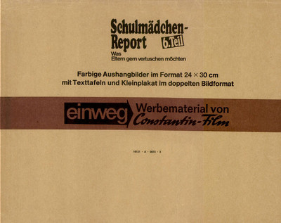 Schulmädchen-Report 6. Teil ORIGINAL Umschlag Sascha Hehn / Puppa Armbruster