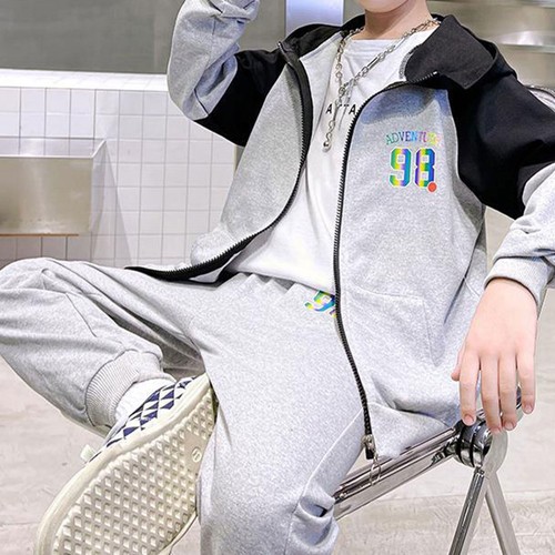 Boys Tracksuit Set Kids Hoodie Sweatpants Jogging Sweatshirt Sports Two-Piece - Picture 23 of 31