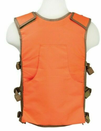 VISM Hunting Vest Shooting Safety Vest Duck Quail Pheasant Hunting TAN w/ BLAZE - Picture 5 of 5