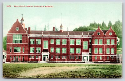 #ad #ad Portland Oregon Front of Portland Academy Vintage Postcard $2.99