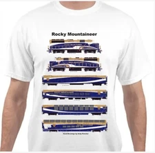 Rocky Mountaineer Railroad T-Shirt by Andy Fletcher