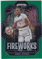 2023 Panini Prizm WNBA FIREWORKS  Green Prizm #13 ARIEL ATKINS