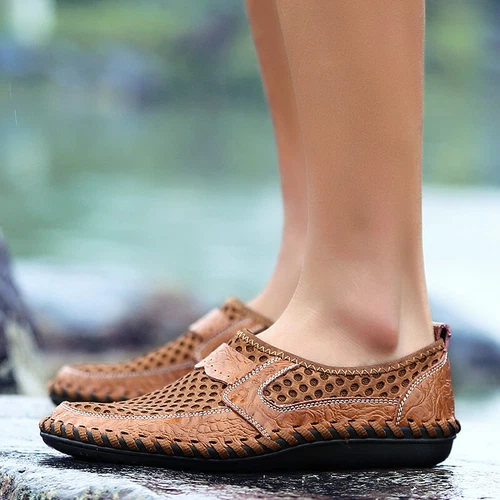 Herren Halbschuhe Slip on Sommer Loafer Slipper Mokassin Hausschuh Fahrschuhe - Bild 10 von 28