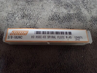 NEW Sowa 124971 3/8''-16 GH3 HSSE-V3 Spiral Flute R-45 Plug Hand Tap (BN247)
