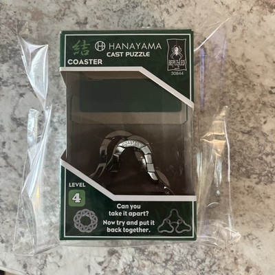 NEW Hanayama Level 4 Cast Puzzle Coaster Design 30844 Ages 12+ CAN YOU DO IT?