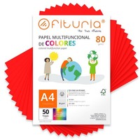 A4 Farbiges Papier 80G 50 Blatt Rot FüR Basteln, Drucker, Schule, BüRo