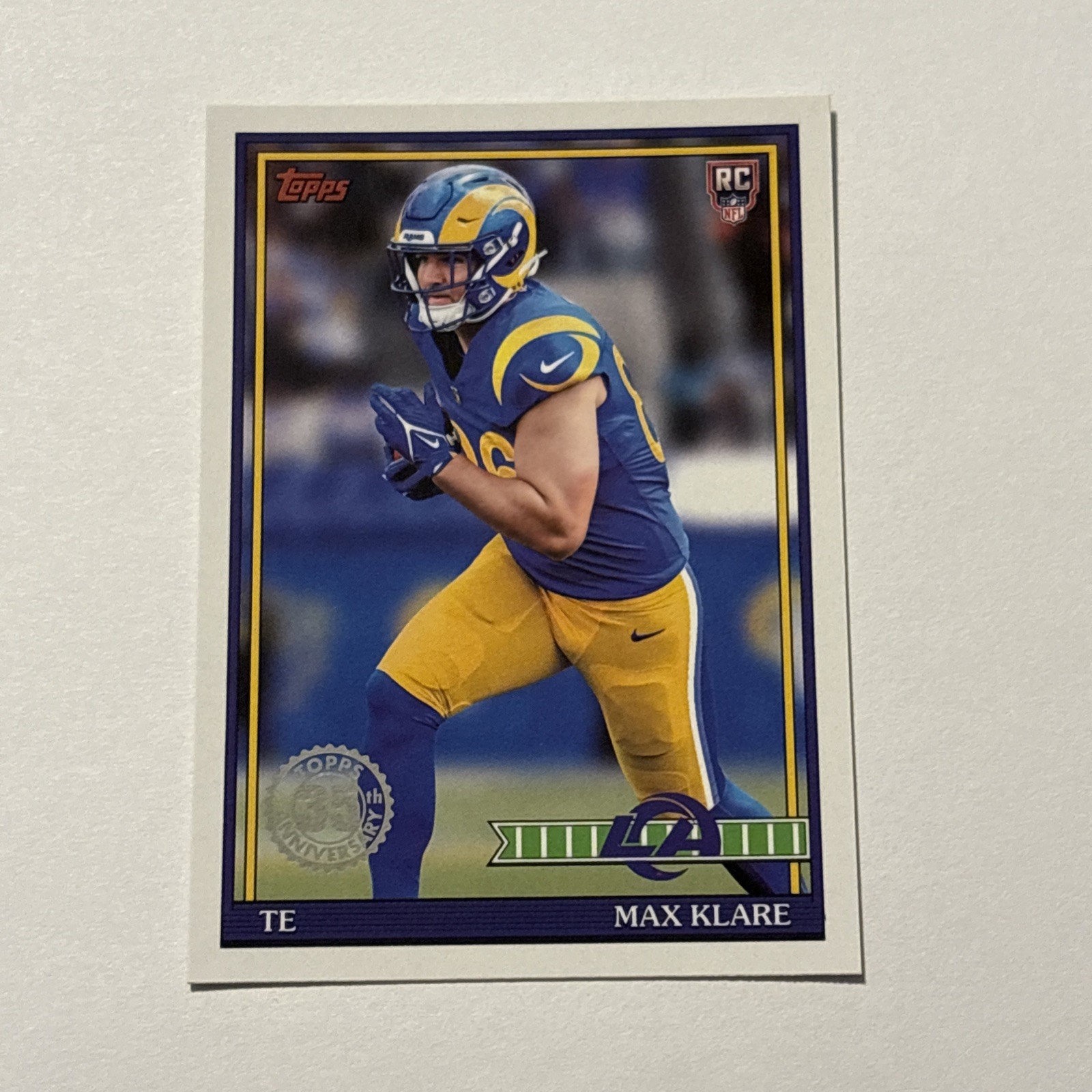 Max Klare 2026 Topps '91 Topps Insert Rookie Card #91TR41 Los Angeles Rams 