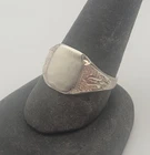 Vintage LIND Sterling Silver Masonic Signet Ring Size 13.25