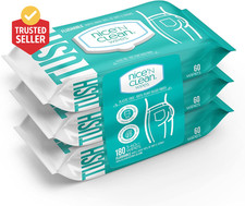 Adult Flushable Wipes 3 X 60 Count  Personal Cleansing Wipes Made from Plant-
