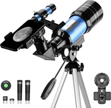 Telescopes,70Mm Aperture 300Mm Table Tripod, Astronomical for Beginners,2 Eyepie