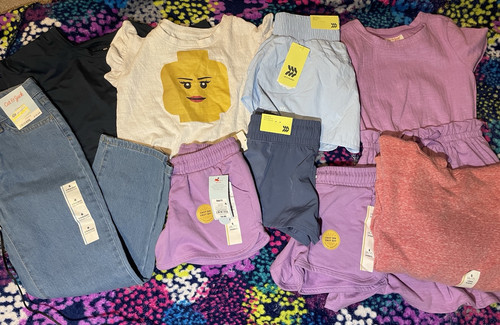 New 9 PCs Girls Summer Clothes Sz 6/7 Retails $90