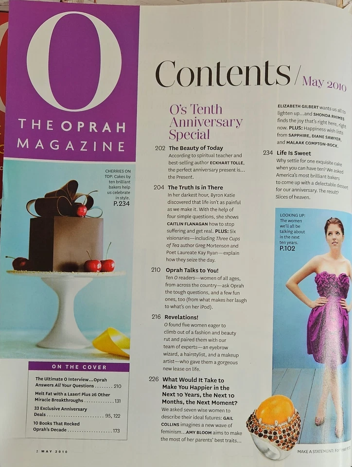 Lot Of 11 Oprah Winfrey O Magazines 2010 Including 10th Anniversary Edition Foto 3 de 4