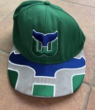 NEW ERA NHL Hockey RARE  Hartford Whalers Fitted Baseball cap hat 7 1/2 - Hole