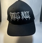 Dolls Kill Embroidered Logo Black Trucker Hat Adjustable Mesh Back Breathable — photo 1
