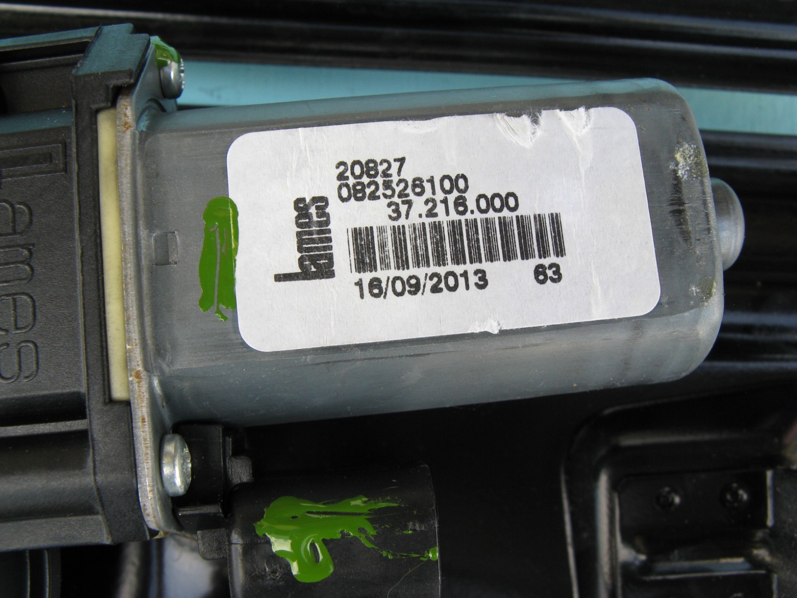 10-19 MASERATI GRANTURISMO CONVERTIBLE M145 MC REAR DRIVER LEFT WINDOW REGULATOR