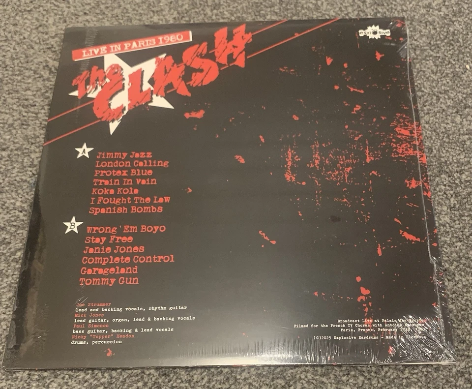 THE CLASH - LIVE IN PARIS 1980  Lp NEW / SEALED - SEX PISTOLS, DAMNED, BUZZCOCKS - Image 2 of 2