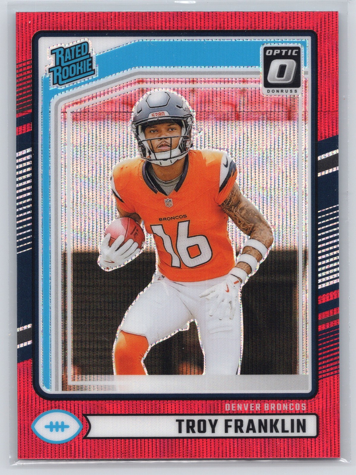 2024 Donruss Optic #294 Troy Franklin Red Hyper