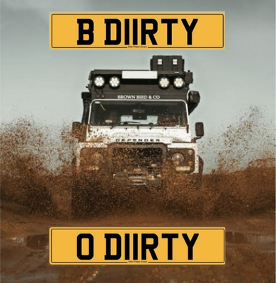 #ad Cherished Number plate dirty mud 4x4 dirt off road defender private clean gun k9 GBP 4908.32