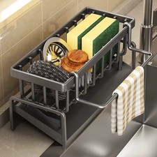 Black Aluminum Kitchen Sink Sponge Organizer ...
