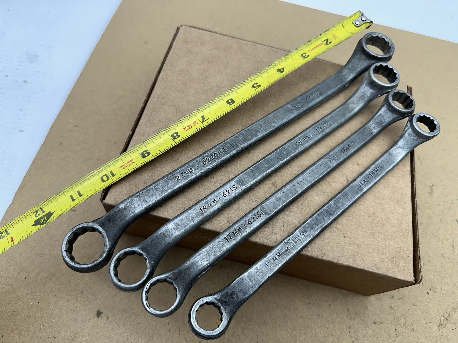 4pc PROTO CHALLENGER TOOLs METRIC OFFSET BOX END WRENCH Set 12 Pt USA 14-20 22mm