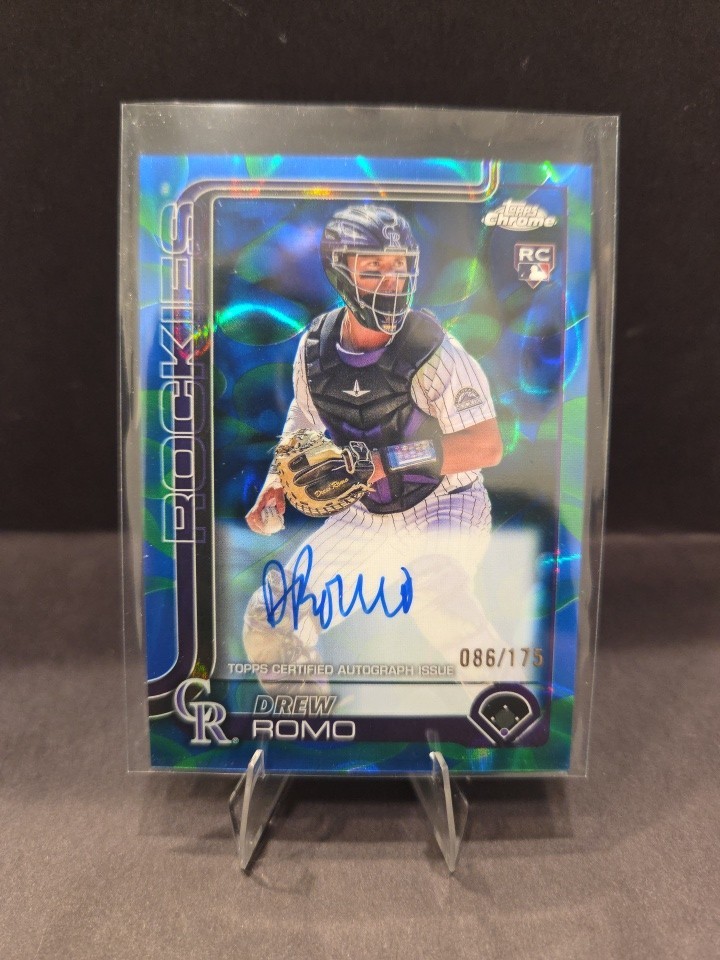 Topps 2025 Chrome Update Drew Romo RA-DRR Rookie Autographs Auto /175