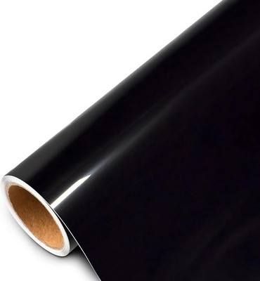 2ft x 5ft Gloss Black Vinyl Wrap - Scratch Resistant with Air Release Technology