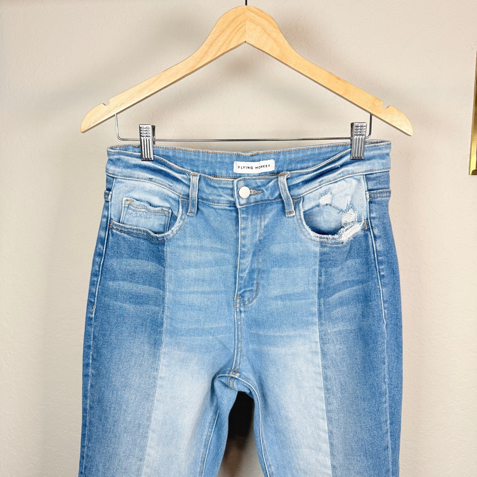 Flying Monkey Womens Two Tone Patchwork Straight … - image 3