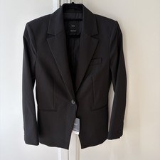NWT MANGO MNG Womens Regular fit Sport Coat Blazer jacket Small Black