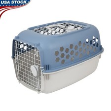 Multi-Colored Plastic Pet Kennel Portable Double Door Dog Cat Carrier Heavy Duty