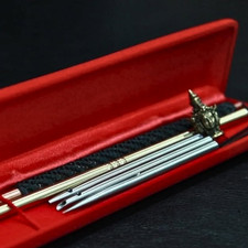 Tri-Metal Thai Tattoo Needle 1/4" Brahma Head Stainless Brass Hand-Poke 53cm
