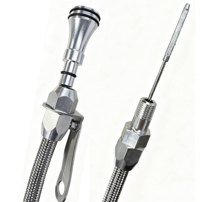 1/4'' NPT Universal Flexible Engine Oil Dipstick 20'' Pan Entry Stainless Steel...