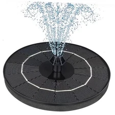  Upgraded Solar Fountain with 4 Easy Install Nozzle and Fixer, Solar Powered 