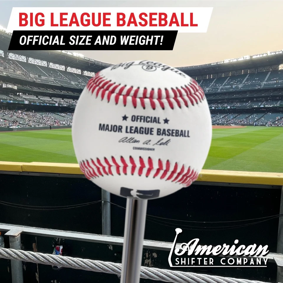 Perilla de cambio de engranaje de transmisión de béisbol oficial de las Grandes Ligas con inserto M10 x1,50 Foto 4 de 4