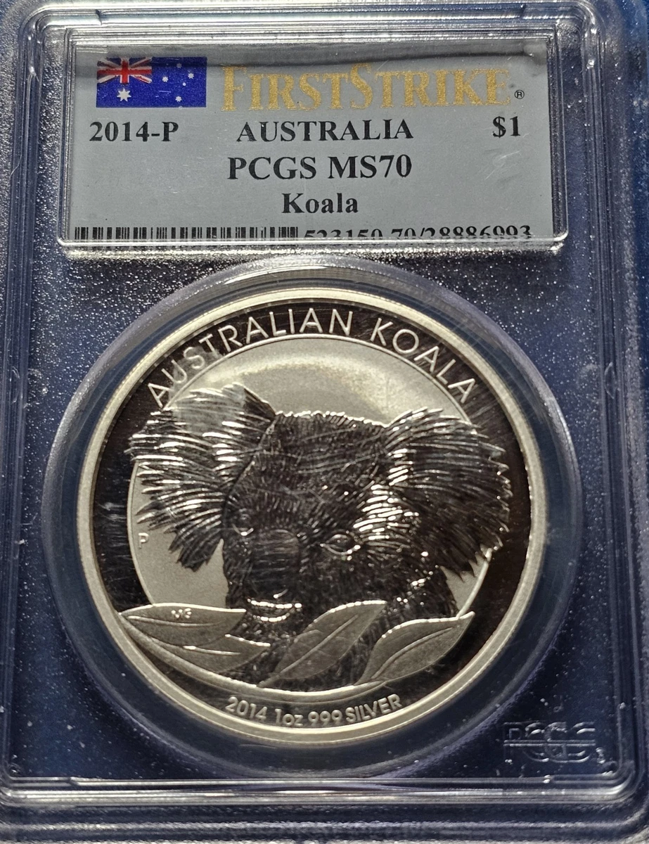 Australian Koala MS 70 Graded 2014 Silver Bullion Coins for sale