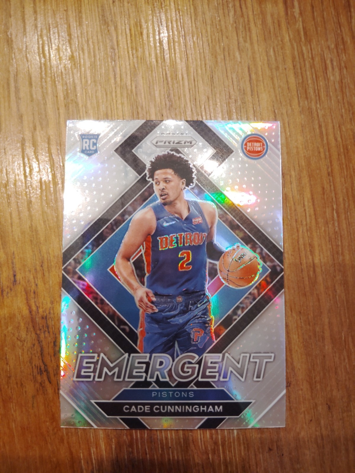 2021-22 Panini Prizm Cade Cunningham #22 Emergent RC Rookie Silver Prizm Mint