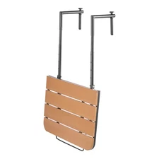 Balcony Hanging Table 25 x 24 in Outdoor Patio Railing Bar Table Adjusable