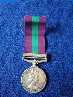 Elizabeth II General Service Medal Malaya Bar Issued to RAF.