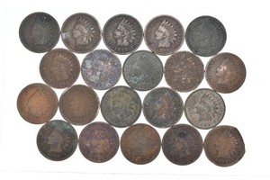 Lot 20 1800's 1890-1899 Indian Head Penny Cents US Coin Collection 2/5 Roll *914
