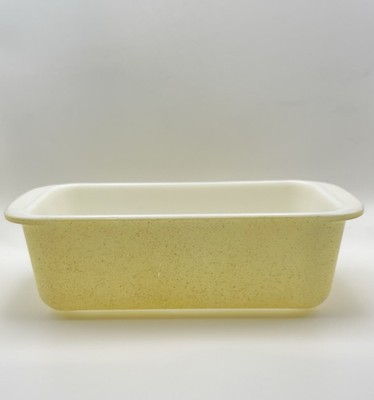 Vintage PYREX Loaf Pan #213 Desert Dawn Yellow Speckled 1.5 Qt Ovenware.