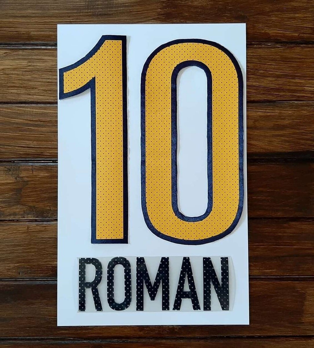 NIKE BOCA JUNIORS ARGENTINA 2012-13 NAMESET PATCH NUMBER ROMAN KIT
