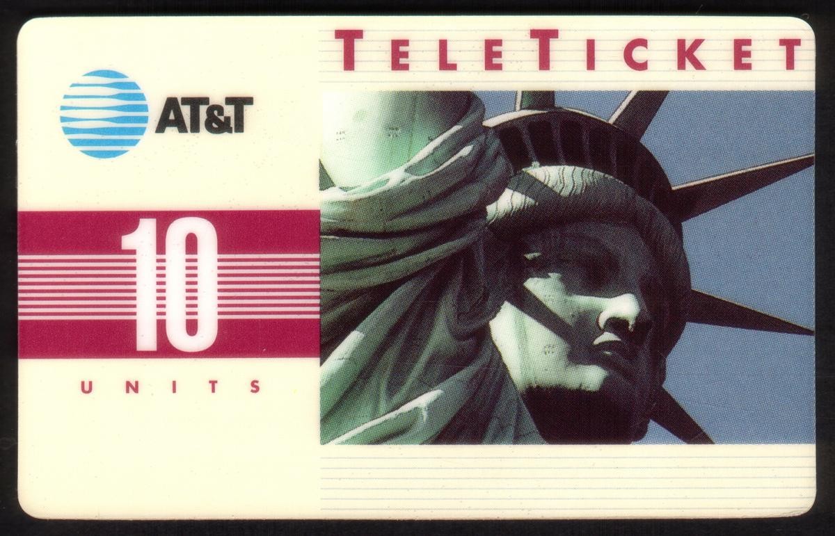 10u Statue of Liberty (Japanese) No Caption Press Pass Phone Card
