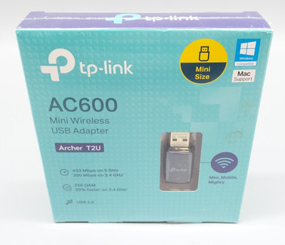 TP-Link AC600 Mini Wireless USB Adapter Archer T2U Netzwerkadapter OVP #KT9564X