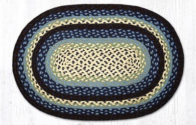 Earth Rugs C-312 Blueberry Cream Oval Braided Rug 20'' x 30''