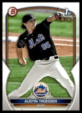 AUSTIN TROESSER 2023 BOWMAN DRAFT RC NEW YORK METS #BD-176 1ST BOWMAN