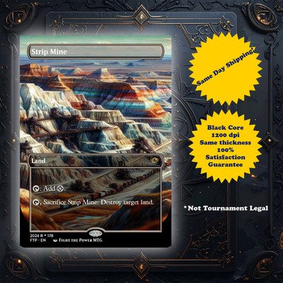 Strip Mine - High Quality Custom Art Playtest card for MTG - Commander EDH