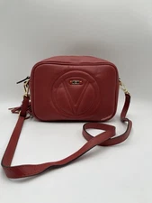 Valentino By Mario Valentino Mia Signature Leather Crossbody Women's Red