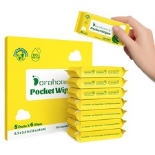 Sensitive Skin Wet Wipes, Travel Essentials, 48 Count, Eco-Friendly