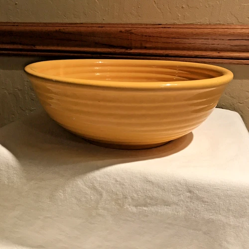 Vintage BAUER Pottery Ringware #9 Mixing Bowl - Orange-Yellow Retro Los Angeles